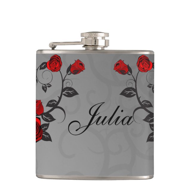 Enchanted Roses Flask (Front)