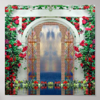 Enchanted Roses Garden Poster