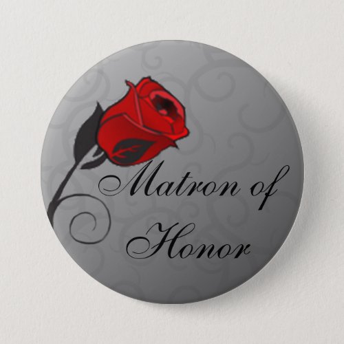 Enchanted Roses Matron of Honor Button