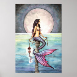 Enchanted Sea Mermaid Art Poster Print