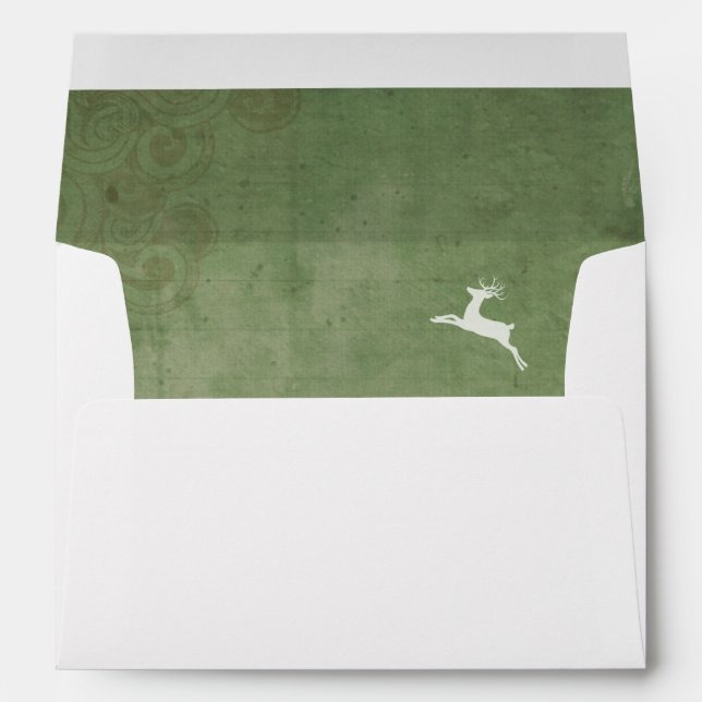 Enchanted Season Holiday Green Envelope (Back (Bottom))