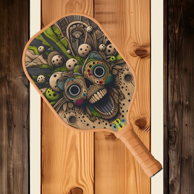 Enchanted Skull Dark Whimsy  Pickleball Paddle (Creator Uploaded)
