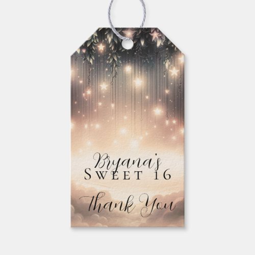 Enchanted Sky Tree Glow  Stars  Clouds  Gift Tags