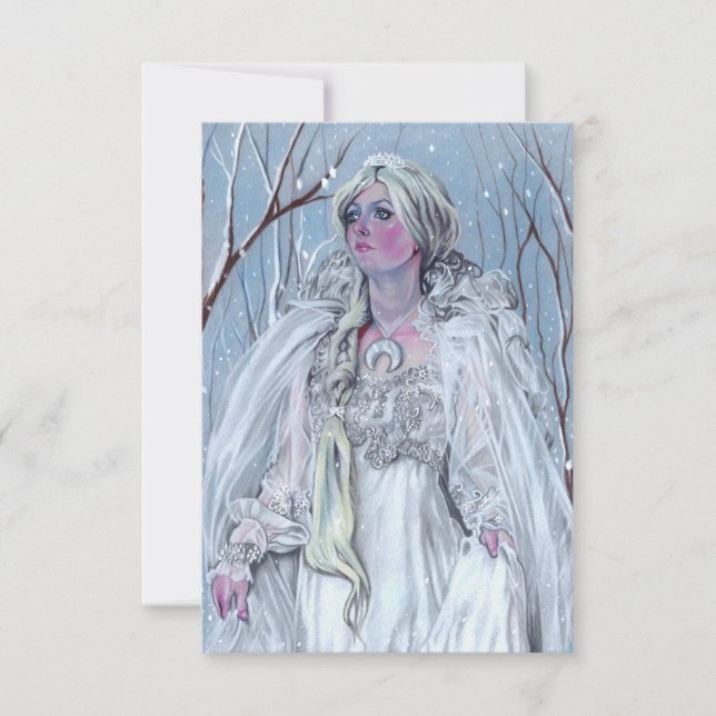 Enchanted Snow queen flat notecard (Front)
