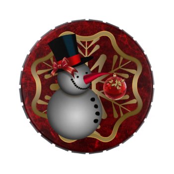 Enchanted Snowman Jelly Belly Tin by sagart1952 at Zazzle