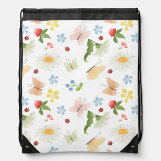 Enchanted Spring Meadow Drawstring Bag