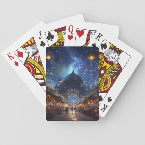 Enchanted Starry Bazaar Fantasy Whimsical Playing Cards