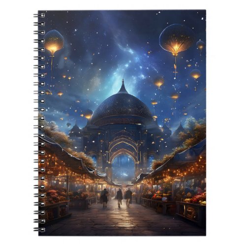 Enchanted Starry Bazaar Fantasy Whimsical Pretty  Notebook