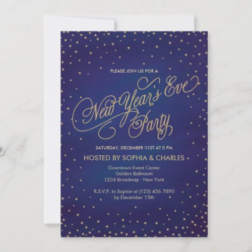 Enchanted Stars New Years Eve Party Invitation