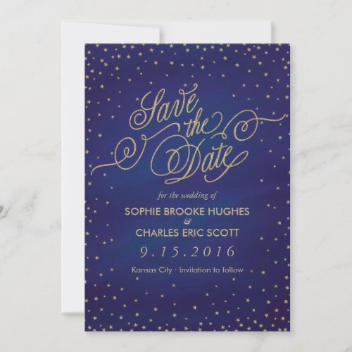 Enchanted Stars Save the Date Card
