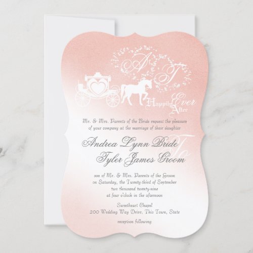 Enchanted Story Book Wedding Blush Pink Invitation