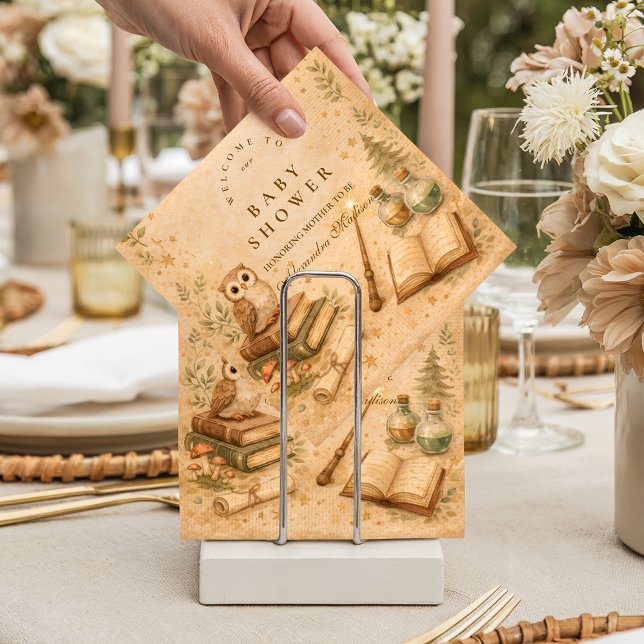 Enchanted Storybook Wizard Baby Shower Napkins (Creator Uploaded)
