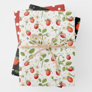 Enchanted Strawberry Wrapping Paper Set