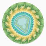 Enchanted Sun - Fractal Classic Round Sticker