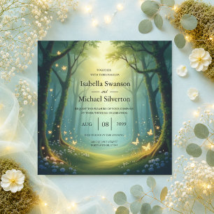 Enchanted Sunlit Summer Grove Wedding Invitation