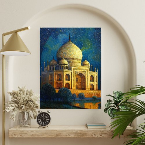 Enchanted Taj Mahal _ Impressionistic AI Art Poste Poster