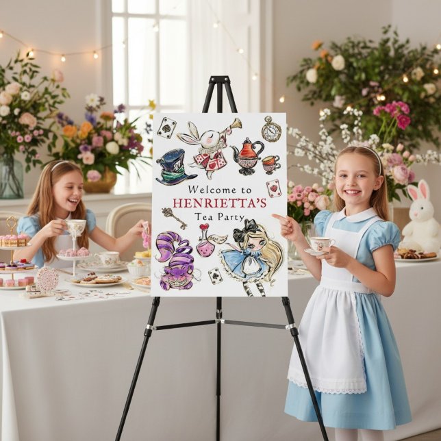 Enchanted Tea Party Birthday Welcome Sign (Creator Uploaded)