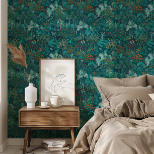 Enchanted Teal Forest Wallpapers