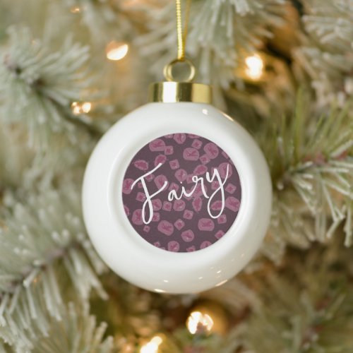 Enchanted to customize ceramic ball christmas ornament