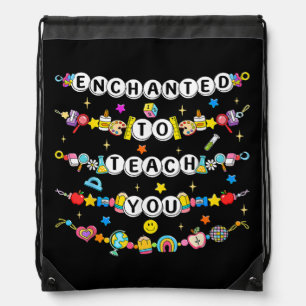 Enchanted to Teach You Teacher Funny  Drawstring Bag