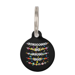 Enchanted to Teach You Teacher Funny Pet ID Tag