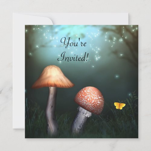 Enchanted Toadstool Garden Event Invitation