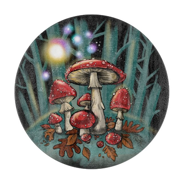 Enchanted Toadstools Cutting Board (Front)