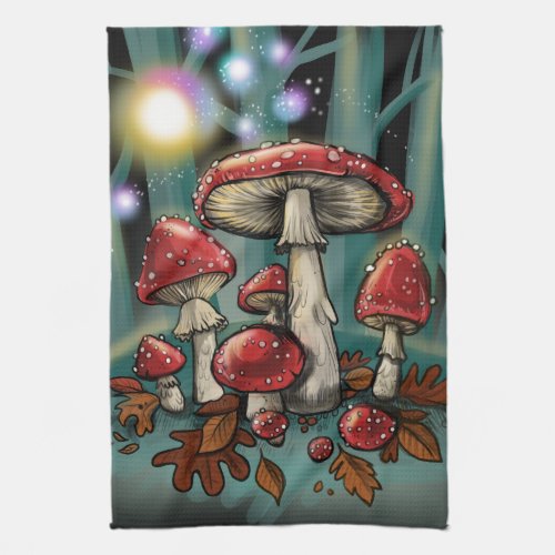 Enchanted Toadstools Kitchen Towel