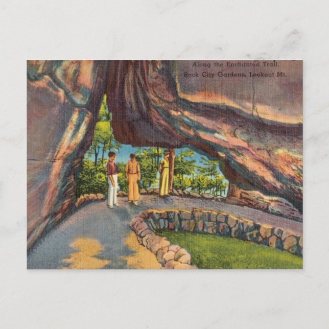 Enchanted Trail, Rock City Gardens,  Lookout Mt. Postcard (Front)