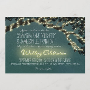 Enchanted Tree Branch Rustic Wedding Invitations