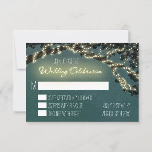 Enchanted Tree Branch Rustic Wedding RSVP Cards