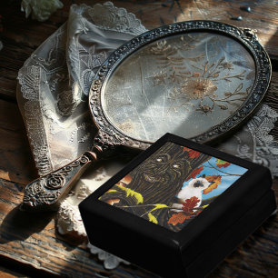 Enchanted Tree Ent Autumn Leaves Siamese Cat Gift Box