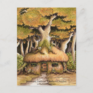 'Enchanted Treehouse' collectible postcard