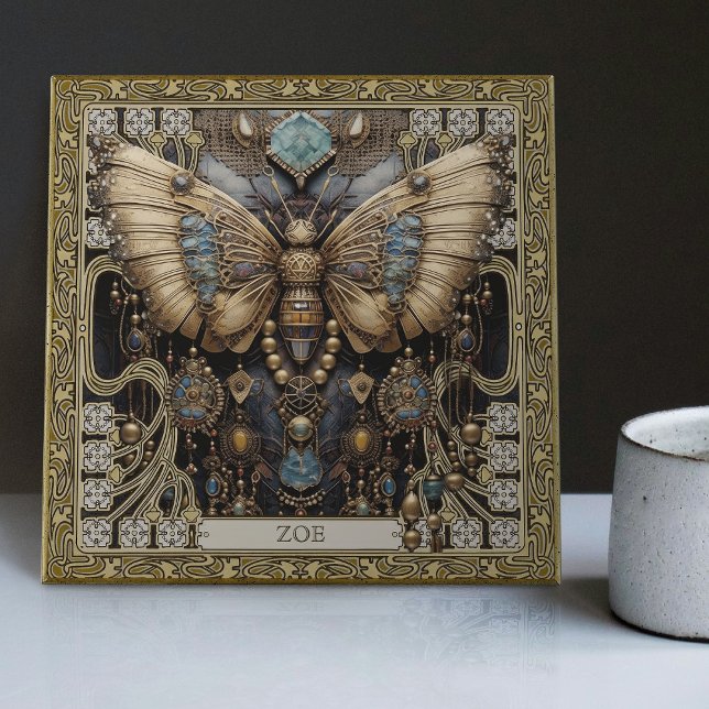 Enchanted Tribal Butterfly Spirit Animal Ceramic Tile (Creator Uploaded)