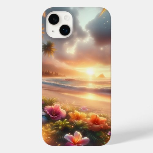 Enchanted Tropical Beach with Magical Hibiscus  Case_Mate iPhone 14 Plus Case