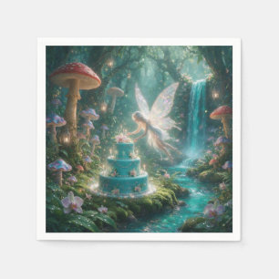 Enchanted Tropical Fairy Birthday Party Plates Napkins