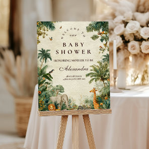 Enchanted Tropical Safari Baby Shower Foam Board