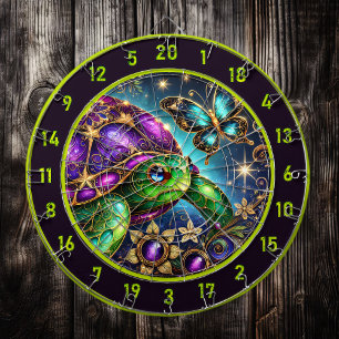 Enchanted Turtle Butterfly Fantasy Lodge Decor Dart Board