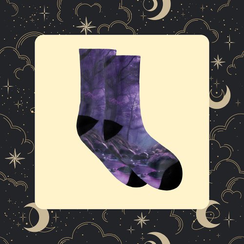 Enchanted Twilight Forest A Mystical Journey Socks