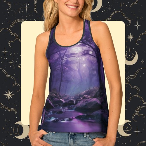 Enchanted Twilight Forest A Mystical Journey Tank Top