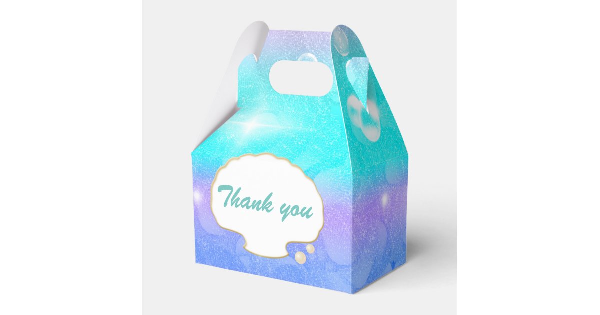 Enchanted Under the Sea Mermaid Party Favor Boxes | Zazzle