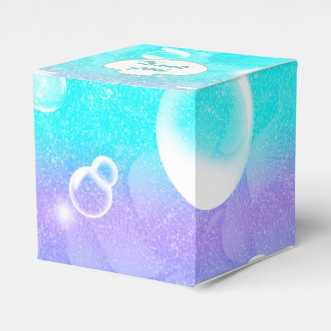 Enchanted Under the Sea Mermaid Party Favor Boxes (Front Side)