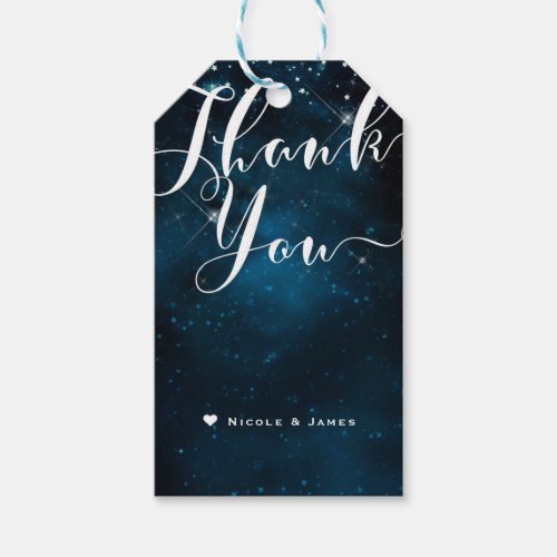 Enchanted Under the Stars Starry Sky THANK YOU Gift Tags