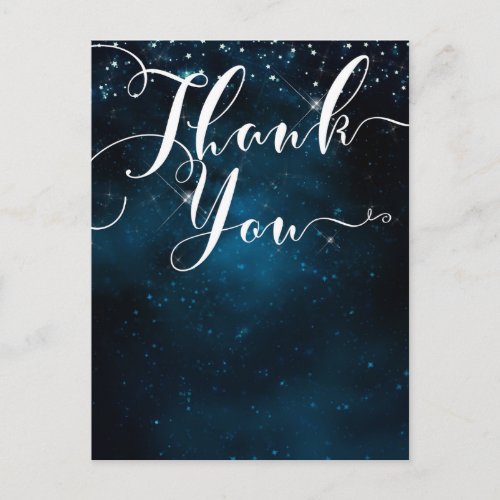 ENCHANTED UNDER THE STARS Starry Sky THANK YOU Postcard