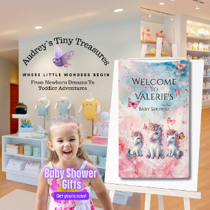 Enchanted Unicorn Baby Shower Banner