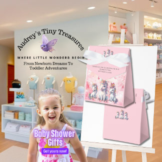 Enchanted Unicorn Baby Shower Favor Boxes
