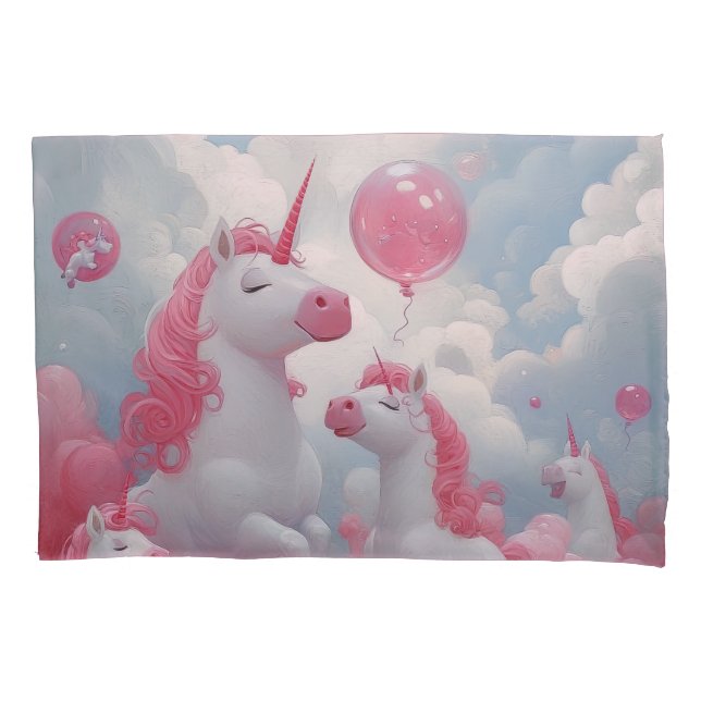 Enchanted Unicorn Dreamscape Pillow Case (Front)
