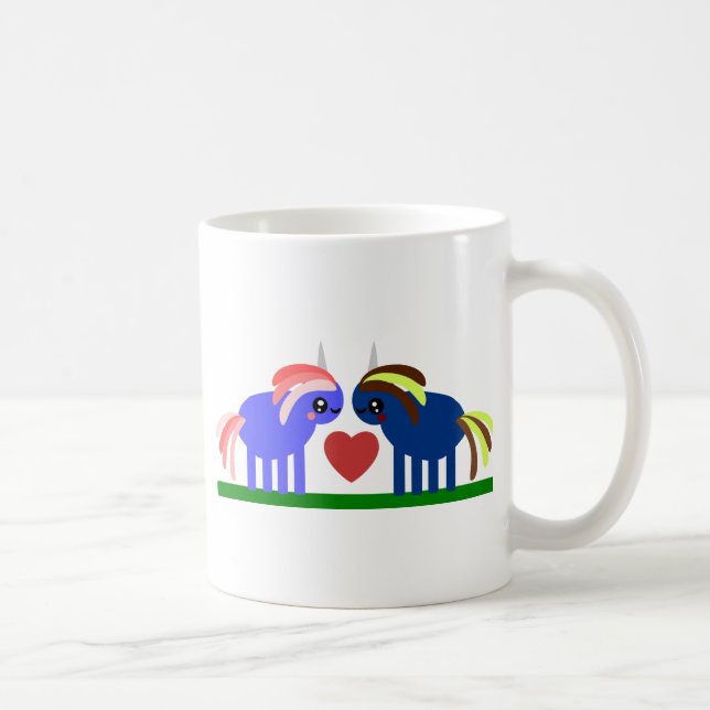 Enchanted Unicorn Falls in Love Coffee Mug (Right)