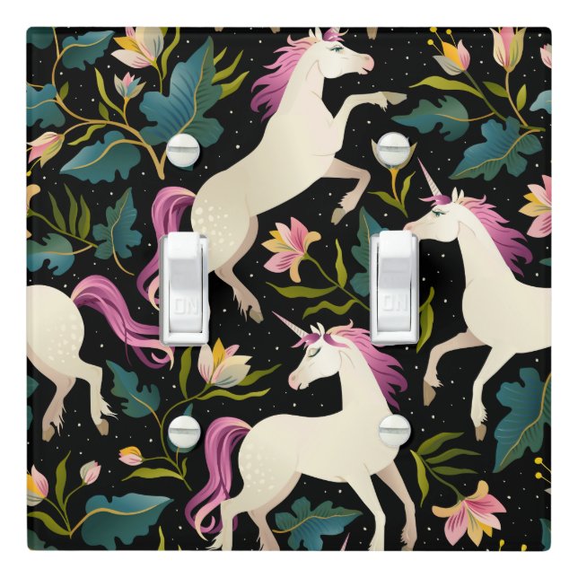 Enchanted Unicorn Forest Light Switch Cover (In Situ)