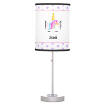 "Enchanted Unicorn" Personalized Rainbow-Haired La Table Lamp